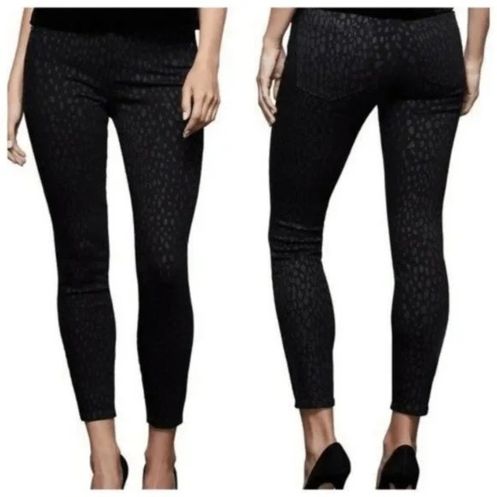 NWT Gorgeous Good American Black-Foil Dressy Jeans